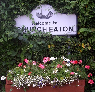 Image of planting and Church Eaton sign