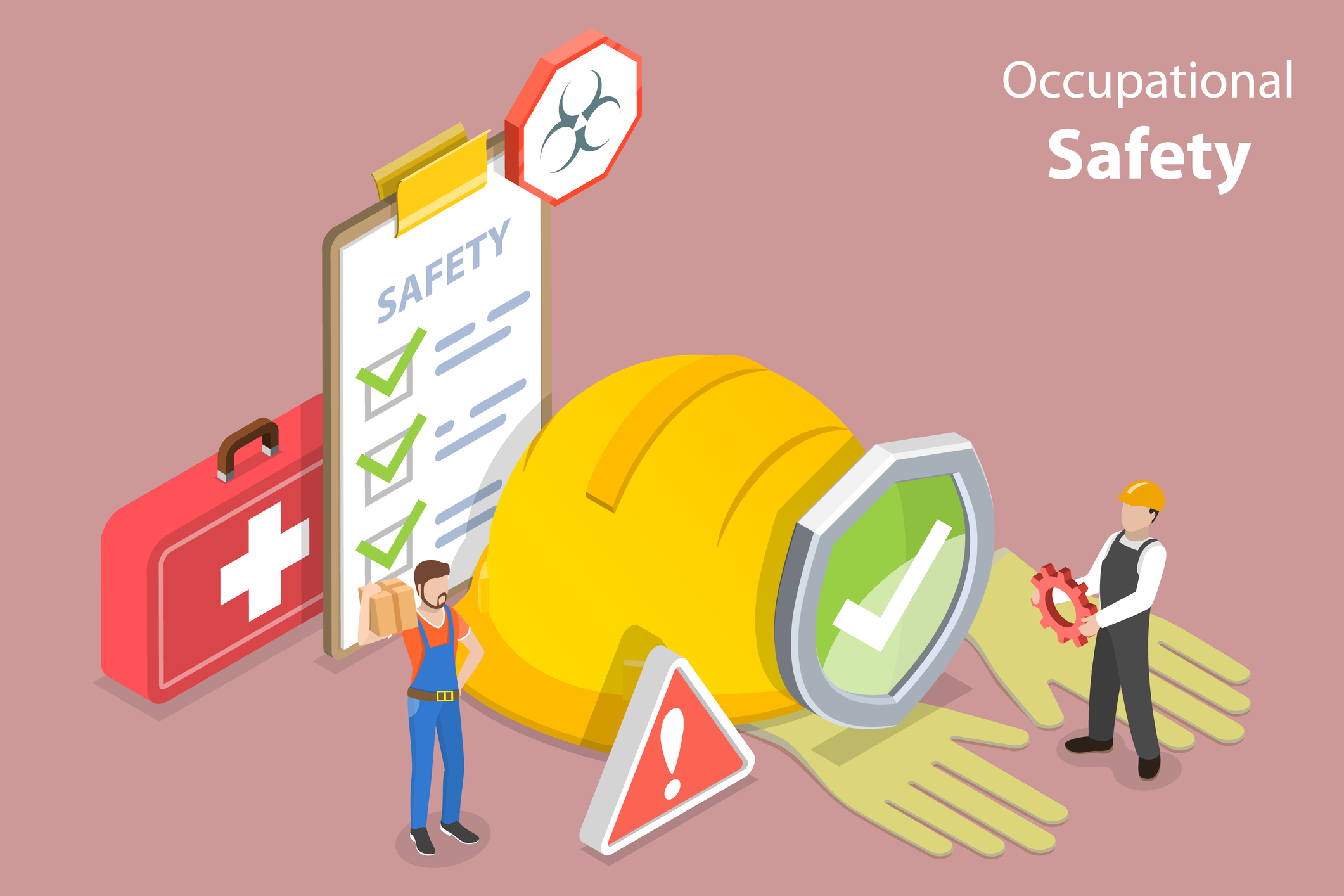 Diagram depicting occupational health and safety considerations